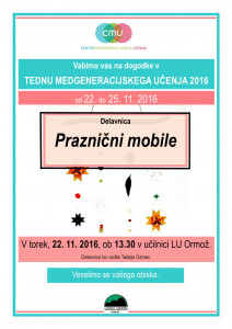 Delavnica praznični mobile